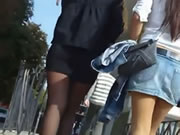 馬路街拍俄羅斯妹裙底風光