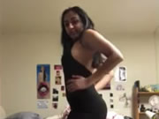 性感嘅女仔條紋自拍除衫