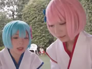 CSCT-005 發情姊妹阿部乃美紅＆麻里梨夏喺私家花園回味口爆